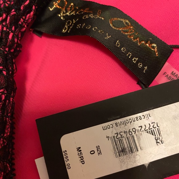 NWT Alice + Olivia Chantil Lace Mini Dress - Picture 6 of 7